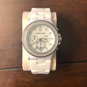 Michael Kors Watch, white ceramic